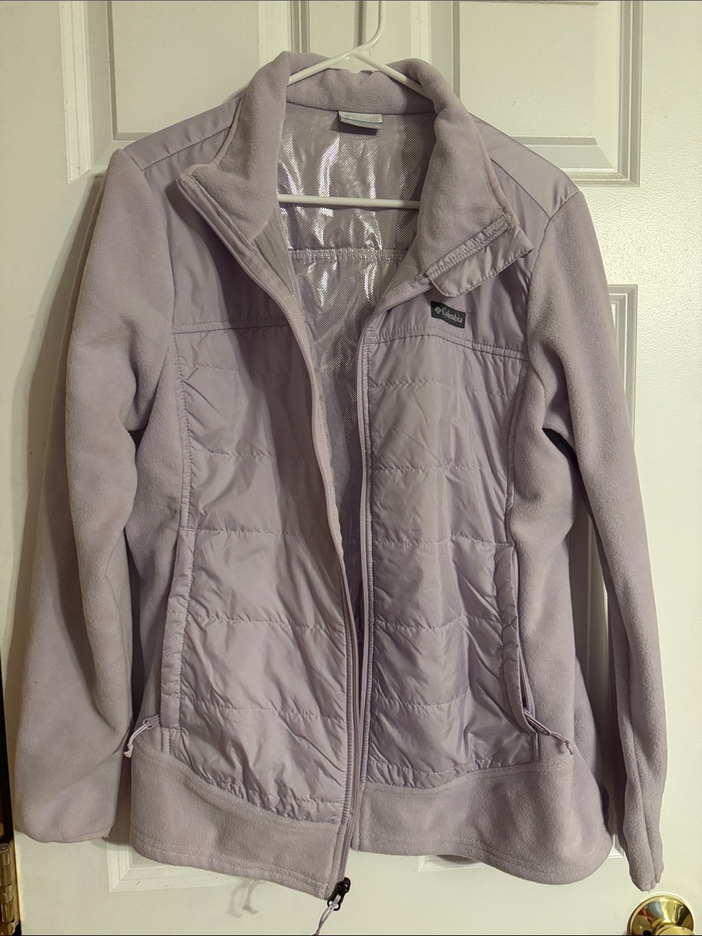 Columbia Women's Lavender Quilted Fleece Puffer Jacket